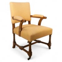 A. W. N. Pugin. A Gothic Revival Oak Armchair by Gillows of Lancaster or Holland & Son