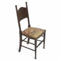 William Birch. An Arts & Crafts Oak Upholstered Chair - Thumbnail 1