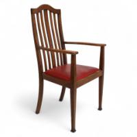 Three Arts & Crafts Oak Dining Armchairs - Thumbnail 1