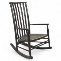 Liberty & Co., A Sweet Little Beech Stained & Original Cane Seated Rocking Chair - Thumbnail 1
