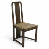 M. H. Baillie Scott. A Period Arts & Crafts Oak Side Chair with Canted Corners