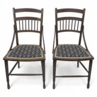 R. W. Edis, Probably Made by Jackson & Graham. A Fine Pair of Aesthetic Movement Walnut Side Chairs