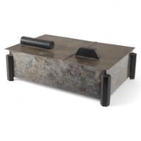 Georg Nilsson by Gero, Zeist. An Art Deco Silver Plated Jewelry Box with Two Compartments