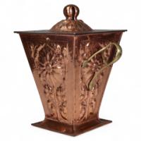 An Arts & Crafts Copper Conical Coal Bucket & Lid