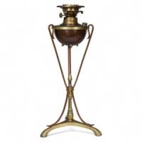W. A. S. Benson – Arts and Crafts Copper and Brass Oil Lamp - Thumbnail 1