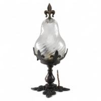 An Arts & Crafts/Gothic Patinated Bronze Ceiling Light with Quadruple Fleur De Lys Decoration to the Base - Thumbnail 1