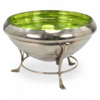 W. A. S. Benson Style. An Arts & Crafts Silver-plate Centrepiece with Conical Shaped Bowl