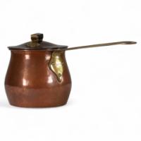 Birmingham Guild of Handicraft – Arts and Crafts Copper Chocolate Pan - Thumbnail 1
