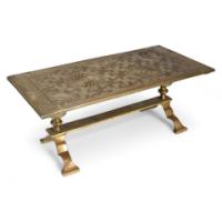 Thomas Jeckyll for Barnard Bishop & Barnard. A Large & Rare Anglo-Japanese Brass Treble Trivet