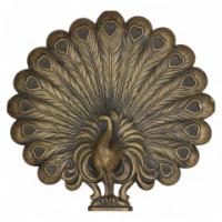 Aesthetic Movement c.1885 Cast Brass Peacock Trivet