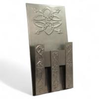 Margaret Gilmour School. Arts & Crafts Silver Plated Celtic Decorated Wall Rack