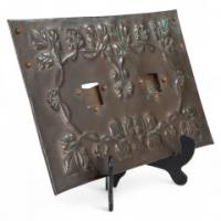 An Arts & Crafts Copper Hanging Photograph Frame with Leaf & Berry Decoration