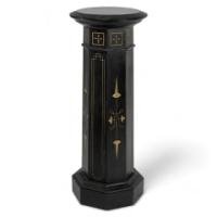 Dr. Christopher Dresser, Style of. Aesthetic Movement Ebonised and gilded pedestal torchère