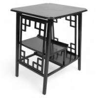 George Watson of Edinburgh. An Anglo-Japanese Ebonized Side Table with Hand Carved Edges