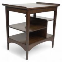 An Aesthetic Movement Walnut Side Table with Torii Gate Style Curving Uprights - Thumbnail 1