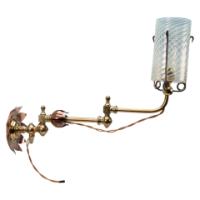 W. A. S. Benson. A Pair of Copper & Brass Wall Lights with Lily Pad Wall Back Plates - Thumbnail 1