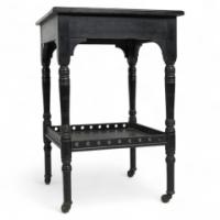 Aesthetic Movement Ebonised Walnut Two-Tier Side Table c.1880