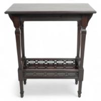 Collinson & Lock attributed – Small Aesthetic Movement Mahogany Side Table - Thumbnail 1