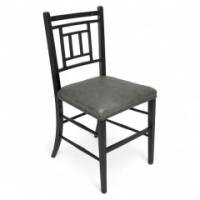 E. W. Godwin (Style Of) – Anglo-Japanese Ebonised Side Chair with Leather Seat