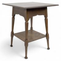 Liberty & Co attributed – Arts & Crafts oak side table with Moorish apron - Thumbnail 1
