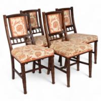 Bruce Talbert (attributed). Set of four fine quality aesthetic movement walnut dining chairs - Thumbnail 1