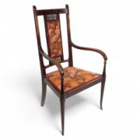 George Walton for John Rowntree's Cafe & Miss Cranston Tearooms. An Arts & Crafts Walnut Armchair