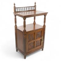 An Aesthetic Movement Oak Side Cabinet