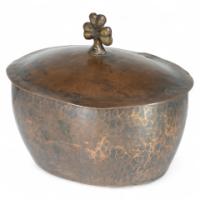 Hugh Wallis. An Arts & Crafts Hand Hammered Copper Pot & Lid