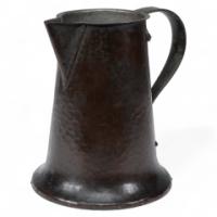 Arthur Dixon for the BGH. An Arts & Crafts Hand-hammered Copper Jug
