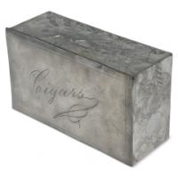 An Art Nouveau Continental Pewter Cigar Box W. Cedar Lining & Decor of Pheasant