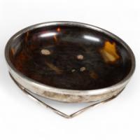 A Silver Pin Dish with Bakelite Centre