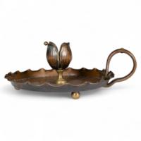 Carl Deffner. Germany. An Arts & Crafts Copper Chamber Stick Candle Holder