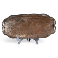 Arts and Crafts – Copper Tray with Swimming Fish and Wavy Edges (c.1910)
