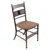 H. W. Batley. Collinson & Lock. An Aesthetic Movement Side Chair with Floral Decor