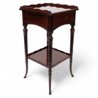 E. W. Godwin, attributed. For Collinson & Lock. An Aesthetic Movement Mahogany Side Table