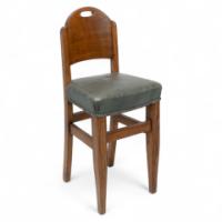 William Birch. An Arts & Crafts High Seat Music Chair with Leather Seat - Thumbnail 1