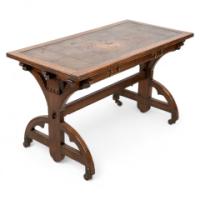 Bruce Talbert, attributed. For Cox & Sons. A Good Period Gothic Revival Oak Desk