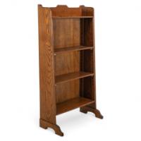 A Small Arts & Crafts Oak Bookcase with Adjustable Shelves - Thumbnail 1