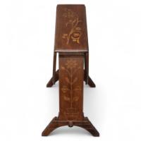 Thomas Jeckyll, attributed. Subtle Anglo-Japanese Style Drop Leaf Oak Occasional Table