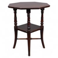 Jas Shoolbred, attributed. An Aesthetic Movement Octagonal Mahogany Side Table