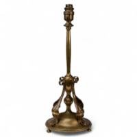 An Arts & Crafts Brass Table Lamp in the Style of C. F. A. Voysey