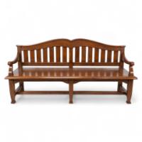 An Arts & Crafts Super Quality Teak Hall Bench in the Style of Arthur Simpson
