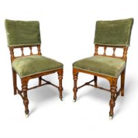 Charles Bevan Attributed for Marsh, Jones and Cribb – Gothic Revival Oak Chairs