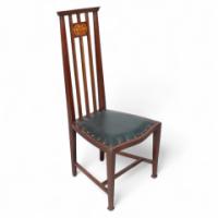 Joseph Maria Olbrich, attributed. Art Nouveau Inlaid Side Chair - Thumbnail 1