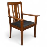 C. R. Ashbee for the Guild of Handicraft. A Rare Arts & Crafts Oak Armchair