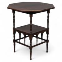 H. W. Batley Made by Collinson & Lock, attributed. A Fine Quality Aesthetic Movement Rosewood Octagonal Side Table
