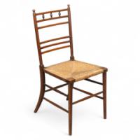 E. W. Godwin in the Style Of. An Aesthetic Movement Oak Bedroom or Side Chair