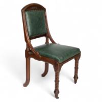 John Pollard Seddon (attributed). A Gothic Revival Oak Side or Desk Chair - Thumbnail 1