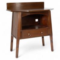 Liberty & Co., An Arts & Crafts Walnut Side Cabinet in the Style of Morris & Co