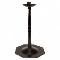 Designed by Ernest Gimson. A Rare Tall Steel Candlestick Made by Alfred Bucknell